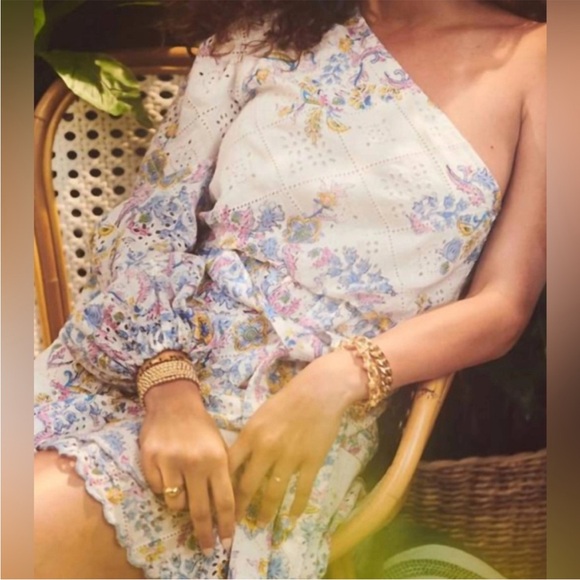 Hemant & Nandita Vana One Shoulder Floral Dress size small. Excellent condition - Picture 3 of 10